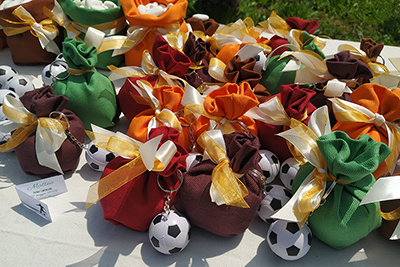 sacchettini colorati comunione tema calcio